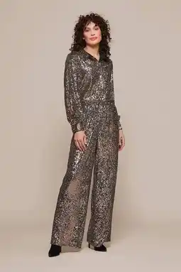 Wehkamp Mart Visser blouse brons met pailletten aanbieding