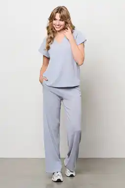 Wehkamp Co Woman wide leg regularwaist broek grijs aanbieding