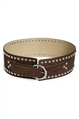 Wehkamp PIECES tailleriem PCOLINA met studs donkerbruin aanbieding