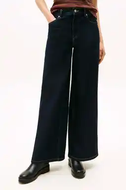 Wehkamp Tommy Hilfiger highwaist wide leg jeans dark blue denim aanbieding