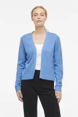 Wehkamp VILA vest blauw gebreid aanbieding