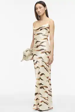 Wehkamp ROUGE EDIT maxi jurk met dierenprint ecru aanbieding