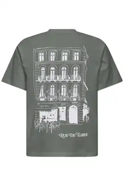 Wehkamp ONLY & SONS JUNIOR T-shirt met backprint groen aanbieding