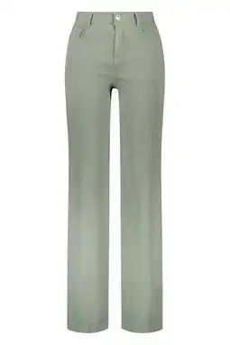 Wehkamp gardeur denim straight regularwaist broek kaki aanbieding