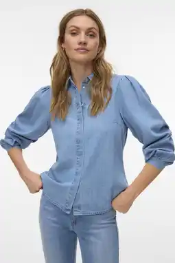 Wehkamp VERO MODA blouse lichtblauw aanbieding
