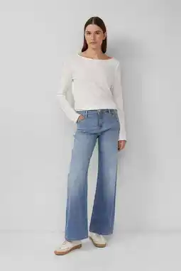 Wehkamp s.Oliver wide leg jeans light blue denim aanbieding