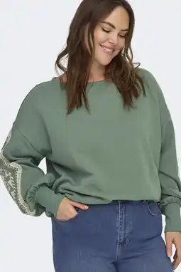Wehkamp ONLY CARMAKOMA trui groen aanbieding