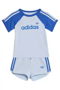Wehkamp adidas Originals T-shirt + short Sprinter blauw aanbieding