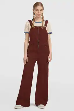 Wehkamp O'Neill corduroy wide leg highwaist tuinbroek roodbruin aanbieding