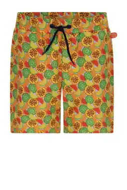 Wehkamp Just Beach zwemshort Poolday geel/groen/oranje aanbieding