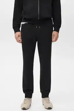 Wehkamp Mango Man regular joggingbroek zwart aanbieding