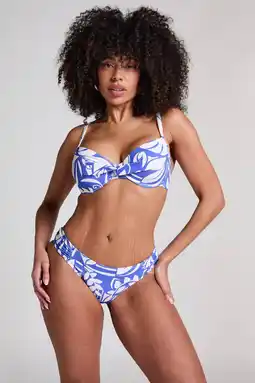 Wehkamp Hunkemöller bikinibroekje Mauritius blauw/wit aanbieding
