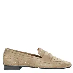 Wehkamp Babouche suède loafers taupe aanbieding