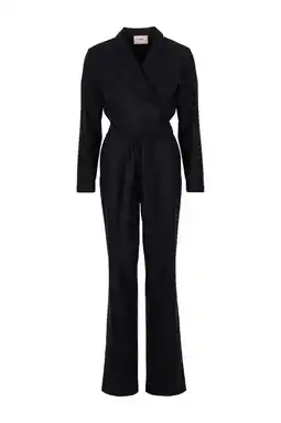 Wehkamp Freebird jumpsuit donkerblauw met lurex aanbieding