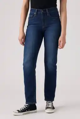 Wehkamp Levi's 724 highwaist straight leg jeans medium blue denim aanbieding