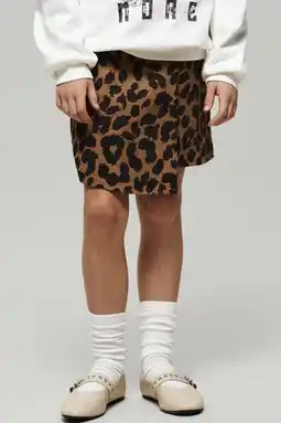 Wehkamp NAME IT KIDS skort met panterprint bruin aanbieding