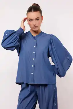 Wehkamp FLURESK blouse donkerblauw aanbieding