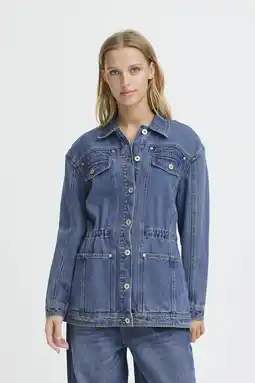 Wehkamp ICHI spijkerjas medium blue denim aanbieding