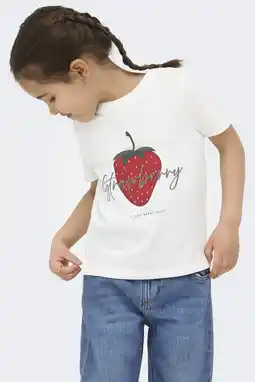 Wehkamp KIDS ONLY MINI T-shirt met backprint wit aanbieding