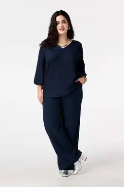 Wehkamp MS Mode blousetop donkerblauw aanbieding