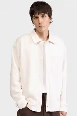 Wehkamp Redefined Rebel overshirt met textuur ecru aanbieding