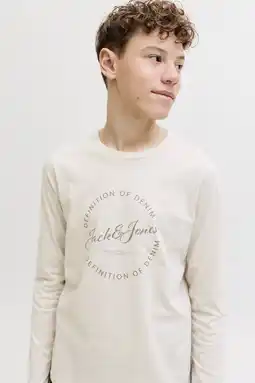 Wehkamp JACK & JONES JUNIOR longsleeve ecru aanbieding