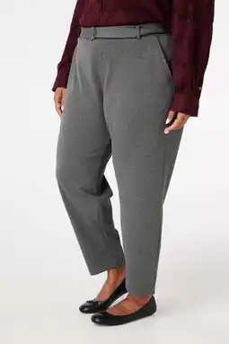 Wehkamp MS Mode straight highwaist broek grijs melange aanbieding
