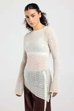 Wehkamp America Today asymmetrische top ecru aanbieding