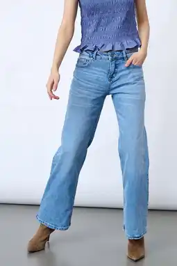 Wehkamp SisterS Point straight leg jeans medium blue denim aanbieding
