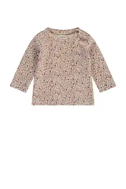 Wehkamp A Tiny Story baby longsleeve met all over print beige/roze aanbieding