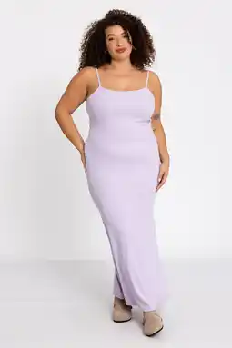 Wehkamp YOEK Lounge bodycon maxi jurk lila aanbieding