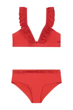 Wehkamp Shiwi bikini met ruches Bella rood aanbieding