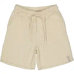 Wehkamp LEVV Little regularwaist gestreepte casual short ecru aanbieding