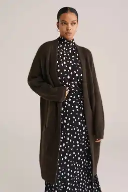 Wehkamp WE Fashion lang vest donkerbruin aanbieding