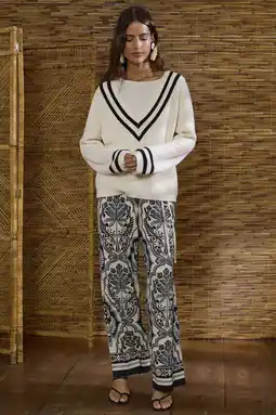 Wehkamp Miss Lagotte wide leg regularwaist broek zwart aanbieding