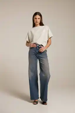 Wehkamp Homage to Denim highwaist wide leg jeans blauw aanbieding