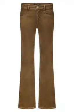 Wehkamp Red Button corduroy flared highwaist flared broek bruin aanbieding