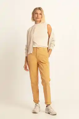 Wehkamp Expresso slim fit broek geel aanbieding