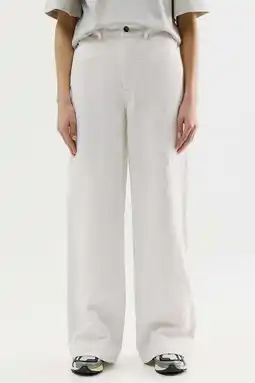 Wehkamp CKS wide leg highwaist broek beige aanbieding