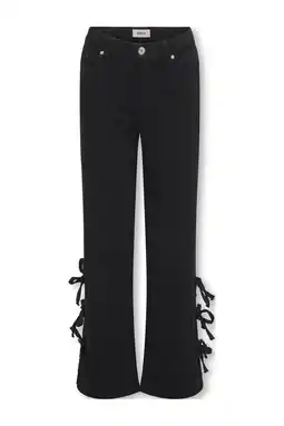 Wehkamp KIDS ONLY GIRL wide leg wide leg jeans black denim aanbieding