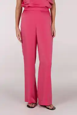 Wehkamp JANSEN Amsterdam wide leg highwaist broek roze aanbieding