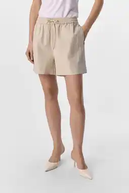 Wehkamp OBJECT linnen regularwaist casual short zand aanbieding