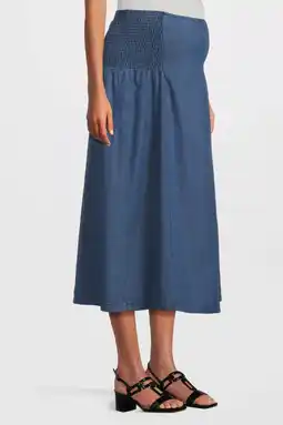 Wehkamp LOVE2WAIT zwangerschaps spijkerrok light blue denim aanbieding