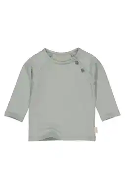 Wehkamp LEVV baby gestreepte longsleeve LNERONOS van katoen zachtgroen aanbieding