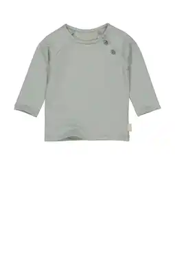 Wehkamp LEVV baby gestreepte longsleeve LNERONOS van katoen zachtgroen aanbieding