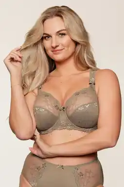 Wehkamp LingaDore niet-voorgevormde beugelbh Daily Full Coverage Lace olijfgroen aanbieding