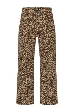 Wehkamp SisterS Point straight leg jeans met panterprint bruin aanbieding