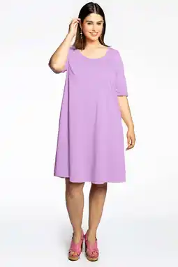 Wehkamp YOEK A-lijn jurk COTTON lila aanbieding