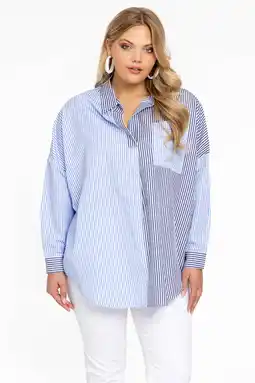 Wehkamp YOEK gestreepte blouse blauw aanbieding