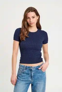 Wehkamp Cache Cache top marineblauw met kabels aanbieding